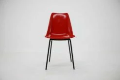 Red Fiberglass Dining Or Desk Chair, Czechoslovakia, 1960s -PAMONO Sales red fiberglass dining or desk chair czechoslovakia 1960s 5