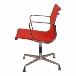 Red Hopsak Fabric EA-108 Chair By Charles Eames For Vitra -PAMONO Sales red hopsak fabric ea 108 chair by charles eames for vitra 3