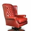 Red Leather Deep Button Back Chesterfield Swivel Desk Chair From Art Forma, UK, 1960s 2 Red Leather Deep Button Back Chesterfield Swivel Desk Chair From Art Forma, UK, 1960s -PAMONO Sales red leather deep button back chesterfield swivel desk chair from art forma uk 1960s 1