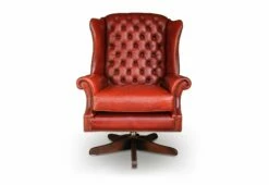 Red Leather Deep Button Back Chesterfield Swivel Desk Chair From Art Forma, UK, 1960s 11 Red Leather Deep Button Back Chesterfield Swivel Desk Chair From Art Forma, UK, 1960s -PAMONO Sales red leather deep button back chesterfield swivel desk chair from art forma uk 1960s 3