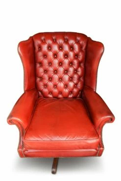Red Leather Deep Button Back Chesterfield Swivel Desk Chair From Art Forma, UK, 1960s 12 Red Leather Deep Button Back Chesterfield Swivel Desk Chair From Art Forma, UK, 1960s -PAMONO Sales red leather deep button back chesterfield swivel desk chair from art forma uk 1960s 4