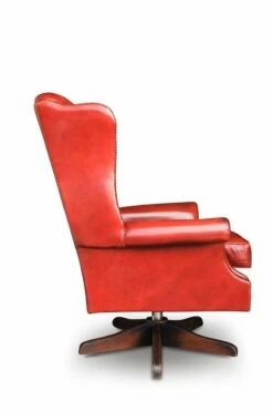 Red Leather Deep Button Back Chesterfield Swivel Desk Chair From Art Forma, UK, 1960s 14 Red Leather Deep Button Back Chesterfield Swivel Desk Chair From Art Forma, UK, 1960s -PAMONO Sales red leather deep button back chesterfield swivel desk chair from art forma uk 1960s 6