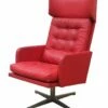 Red Leatherette Swivel Armchair, 1970s -PAMONO Sales red leatherette swivel armchair 1970s 1