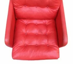 Red Leatherette Swivel Armchair, 1970s -PAMONO Sales red leatherette swivel armchair 1970s 11