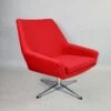 Red Swivel Chair Attributed To Veb Metallwaren Naumburg, 1980s 2 Red Swivel Chair Attributed To Veb Metallwaren Naumburg, 1980s -PAMONO Sales red swivel chair attributed to veb metallwaren naumburg 1980s 1