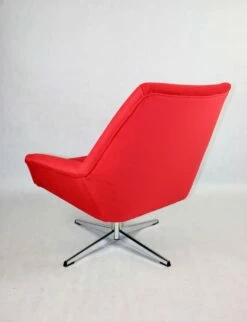 Red Swivel Chair Attributed To Veb Metallwaren Naumburg, 1980s -PAMONO Sales red swivel chair attributed to veb metallwaren naumburg 1980s 9
