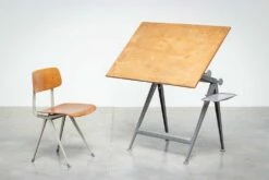 Reply Drafting Table & Result Chair By Wim Rietveld And Friso Kramer For Ahrend De Cirkel, 1950s -PAMONO Sales reply drafting table result chair by wim rietveld and friso kramer for ahrend de cirkel 1950s 8