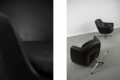 Scandinavian Vintage Black Swivel Chairs, 1970s, Set Of 2 -PAMONO Sales scandinavian vintage black swivel chairs 1970s set of 2 15