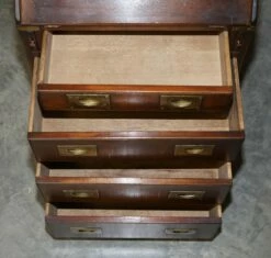 Small English Military Campaign Writing Bureau Desk By Reh Kennedy From Harrods -PAMONO Sales small english military campaign writing bureau desk by reh kennedy from harrods 18