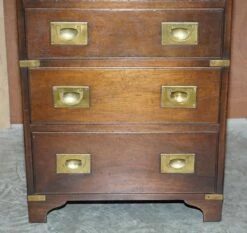 Small English Military Campaign Writing Bureau Desk By Reh Kennedy From Harrods -PAMONO Sales small english military campaign writing bureau desk by reh kennedy from harrods 5