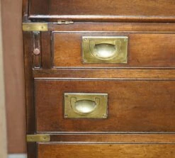 Small English Military Campaign Writing Bureau Desk By Reh Kennedy From Harrods -PAMONO Sales small english military campaign writing bureau desk by reh kennedy from harrods 6