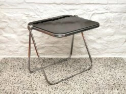 Space Age Italian Platone Folding Desk In Ebony By Giancarlo Piretti For Castelli, 1960s