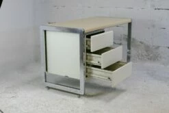 Space Age Lacquered & Chromed Steel Desk, France, 1970s -PAMONO Sales space age lacquered chromed steel desk france 1970s 12