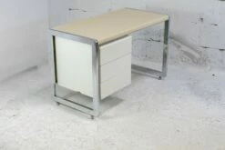 Space Age Lacquered & Chromed Steel Desk, France, 1970s -PAMONO Sales space age lacquered chromed steel desk france 1970s 13