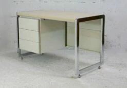 Space Age Lacquered & Chromed Steel Desk, France, 1970s -PAMONO Sales space age lacquered chromed steel desk france 1970s 18