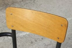 Steel & Wood Student Desk Chair By Jacques Hitier, France, 1950s -PAMONO Sales steel wood student desk chair by jacques hitier france 1950s 10