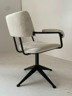 Swivel Armchair In Velvet And Steel, 1960s -PAMONO Sales swivel armchair in velvet and steel 1960s 6