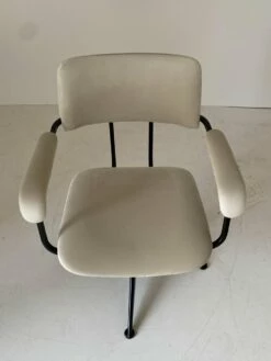 Swivel Armchair In Velvet And Steel, 1960s -PAMONO Sales swivel armchair in velvet and steel 1960s 7