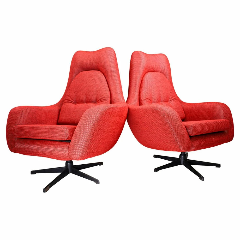 Swivel Chairs, Czech Republic, 1970s, Set Of 2 3 Swivel Chairs, Czech Republic, 1970s, Set Of 2