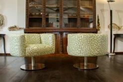 Swivel Chairs In Steel By Carter, Set Of 2 -PAMONO Sales swivel chairs in steel by carter set of 2 10