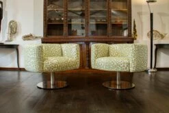 Swivel Chairs In Steel By Carter, Set Of 2 -PAMONO Sales swivel chairs in steel by carter set of 2 12