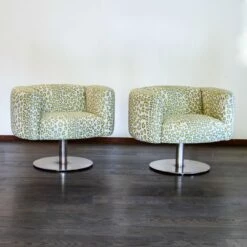 Swivel Chairs In Steel By Carter, Set Of 2 -PAMONO Sales swivel chairs in steel by carter set of 2 13