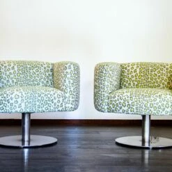 Swivel Chairs In Steel By Carter, Set Of 2 -PAMONO Sales swivel chairs in steel by carter set of 2 14