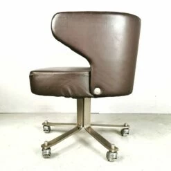 Swivel Leather Armchair By Giulio Moscatelli For Formanova, 1970 -PAMONO Sales swivel leather armchair by giulio moscatelli for formanova 1970 4