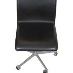 Tall Oxford Office Chair In Original Brown Leather By Arne Jacobsen -PAMONO Sales tall oxford office chair in original brown leather by arne jacobsen 4