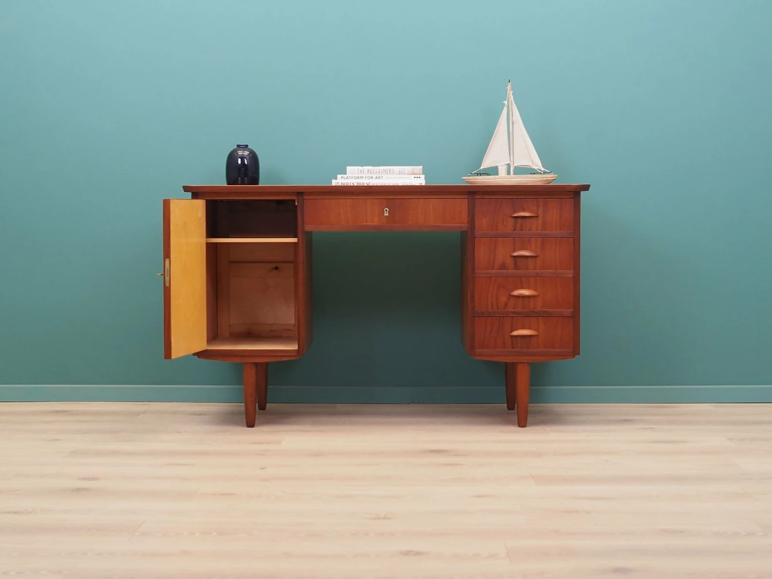 Teak Desk, Denmark, 1970s 5 Teak Desk, Denmark, 1970s - Image 3