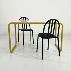 Tubular Yellow Desk From Bieffeplast, 1980s -PAMONO Sales tubular yellow desk from bieffeplast 1980s 3