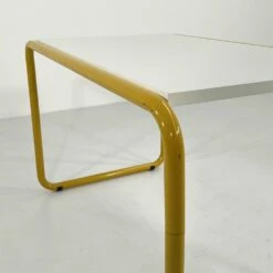 Tubular Yellow Desk From Bieffeplast, 1980s -PAMONO Sales tubular yellow desk from bieffeplast 1980s 4