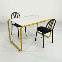 Tubular Yellow Desk From Bieffeplast, 1980s -PAMONO Sales tubular yellow desk from bieffeplast 1980s 7