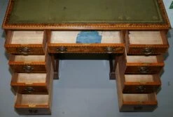 Victorian Burr Oak & Walnut Merryweather Desk, 1885 -PAMONO Sales victorian burr oak walnut merryweather desk 1885 19