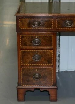 Victorian Burr Oak & Walnut Merryweather Desk, 1885 -PAMONO Sales victorian burr oak walnut merryweather desk 1885 5