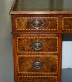 Victorian Burr Oak & Walnut Merryweather Desk, 1885 -PAMONO Sales victorian burr oak walnut merryweather desk 1885 6