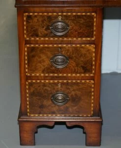 Victorian Burr Oak & Walnut Merryweather Desk, 1885 -PAMONO Sales victorian burr oak walnut merryweather desk 1885 7