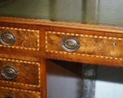 Victorian Burr Oak & Walnut Merryweather Desk, 1885 -PAMONO Sales victorian burr oak walnut merryweather desk 1885 9