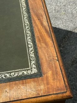 Victorian Mahogany Pedestal Desk With Green Top -PAMONO Sales victorian mahogany pedestal desk with green top 12