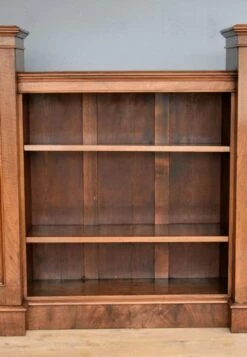 Victorian Open Bookcase In Walnut, 1870 -PAMONO Sales victorian open bookcase in walnut 1870 3