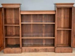 Victorian Open Bookcase In Walnut, 1870 -PAMONO Sales victorian open bookcase in walnut 1870 5