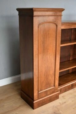 Victorian Open Bookcase In Walnut, 1870 -PAMONO Sales victorian open bookcase in walnut 1870 6