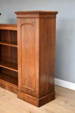 Victorian Open Bookcase In Walnut, 1870 -PAMONO Sales victorian open bookcase in walnut 1870 7