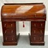 Victorian Walnut Cylinder Roll Up Desk With Secret Drawer, 1830s -PAMONO Sales victorian walnut cylinder roll up desk with secret drawer 1830s 1