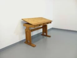 Vintage Adjustable Pine Architect Desk, 1980s -PAMONO Sales vintage adjustable pine architect desk 1980s 11