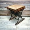 Vintage Architects Desk In Teak & Cast Iron Base -PAMONO Sales vintage architects desk in teak cast iron base 1