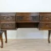 Vintage Carved Solid Walnut Desk -PAMONO Sales vintage carved solid walnut desk 1