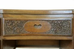 Vintage Carved Solid Walnut Desk -PAMONO Sales vintage carved solid walnut desk 11
