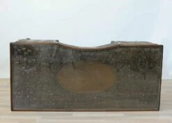 Vintage Carved Solid Walnut Desk -PAMONO Sales vintage carved solid walnut desk 14