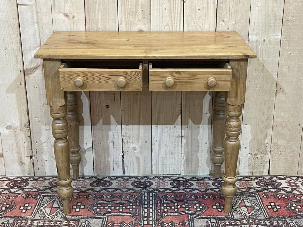 Vintage English Table In Fir, 1950s 4 Vintage English Table In Fir, 1950s - Image 2